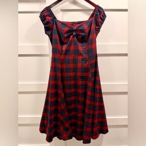 Collectif Red and Blue Plaid Kids Dress